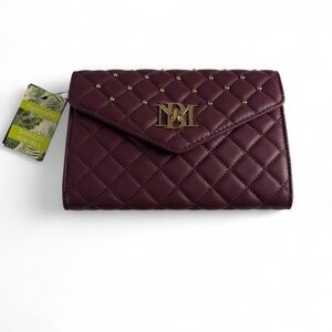 Badgley Mischka Diamond Quilted Crossbody in the color Plum